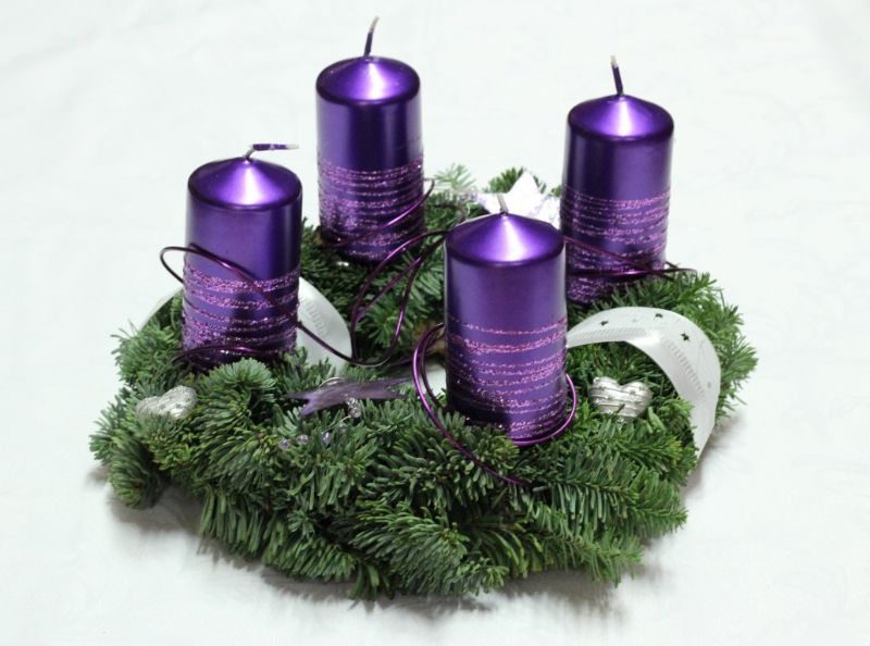 Adventní věnec - fialový